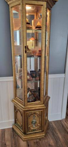 Orgonite-generator pyramids in the curio cabinet